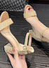 Boho Floral Heeled Open Sandals